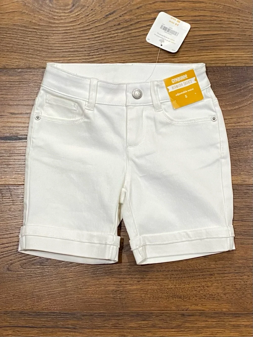Gymboree Girls Solid White Bermuda Shorts Size 5